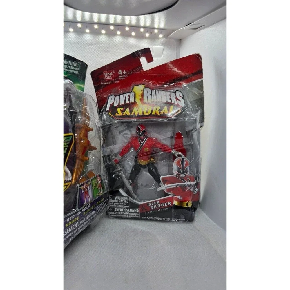 Lot of 2 Bandai Power Rangers Red Ranger Mighty Morphin Samurai